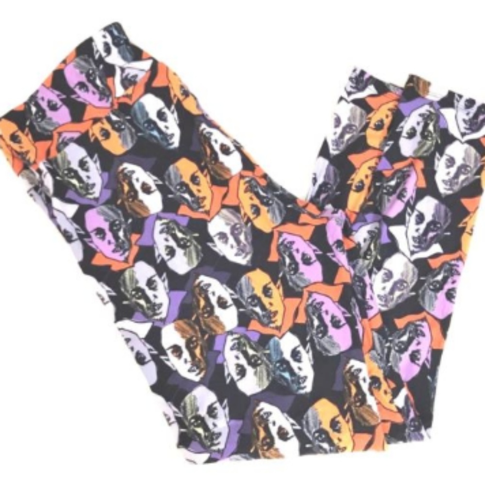 LuLaRoe Plus Size Black Orange Dracula Halloween